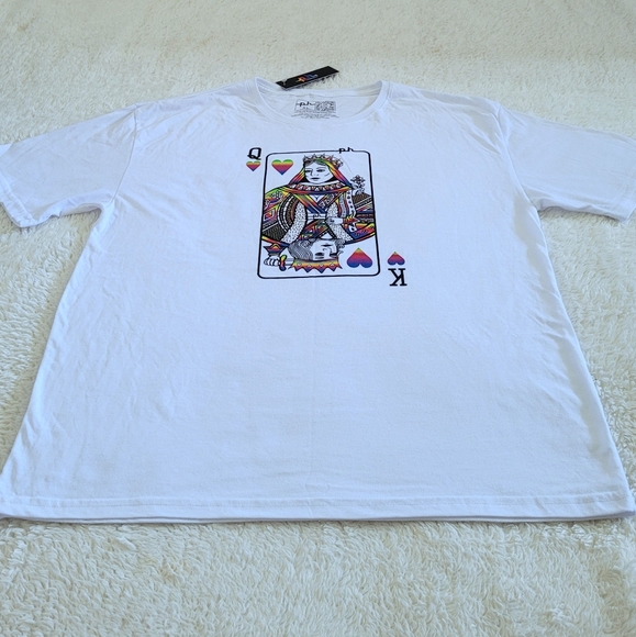 PH The Phluid Project Queen👸 and King🫅 Duo✌️ Playing Card Graphic Tee👕 - NWT - Picture 10 of 11
